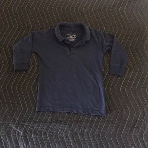 Girls Navy School Uniform L/S Polo Size 4